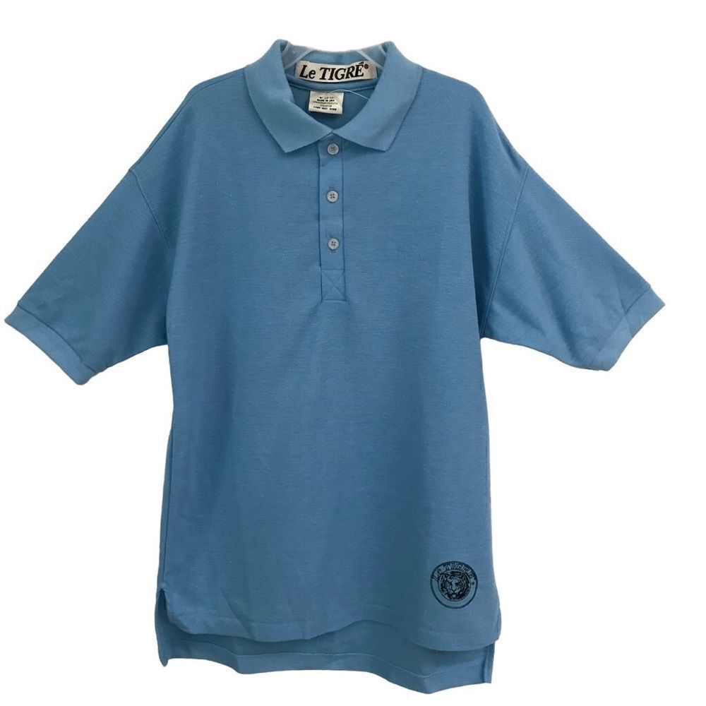 Vintage‎ Le Tigre deadstock light blue boys polo shirt M